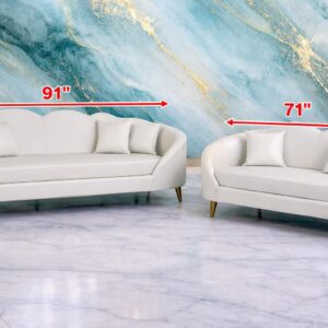 Cloud-style Living Room Set including Sofa and Loveseat